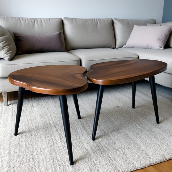 Duo Walnut Nesting Tables - Image 2